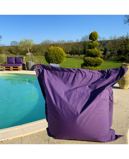 Housse big coussin LUXE uni 110x110cm