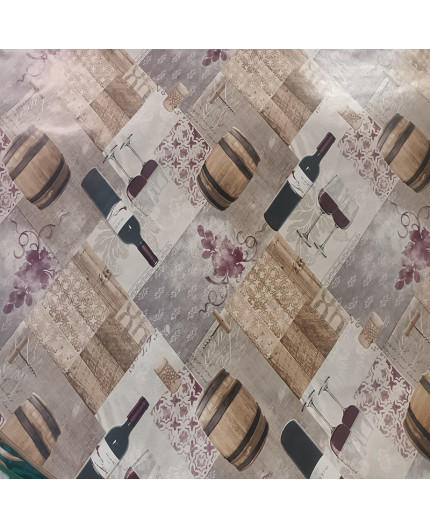 Toile cirée ronde diamètre 160cm modèle 18