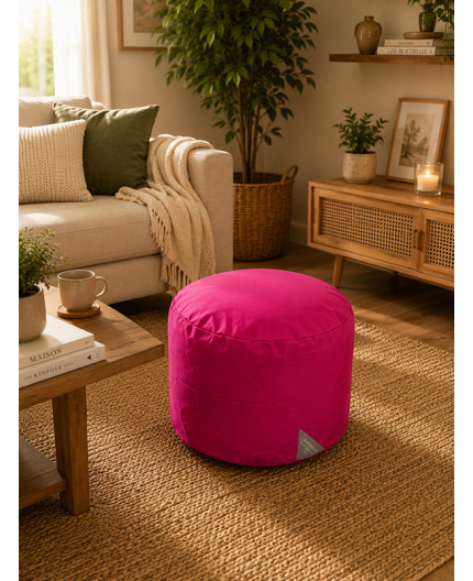 Pouf rond déhoussable lot de 2 pièces