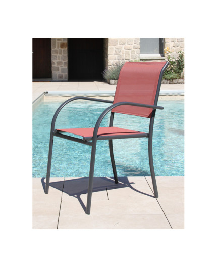 Fauteuil Béziers terracotta