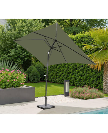 Parasol droit rectangulaire 3x2m vert melese