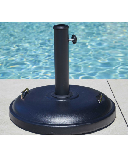 Pied de parasol rond en ciment 22kg