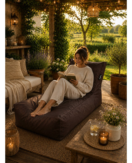 Fauteuil lounge chocolat