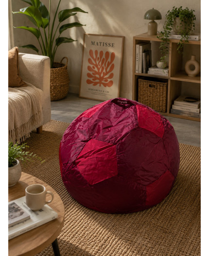 Pouf ballon bordeaux
