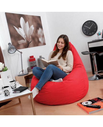 Poire déhoussable rouge avec oeillet